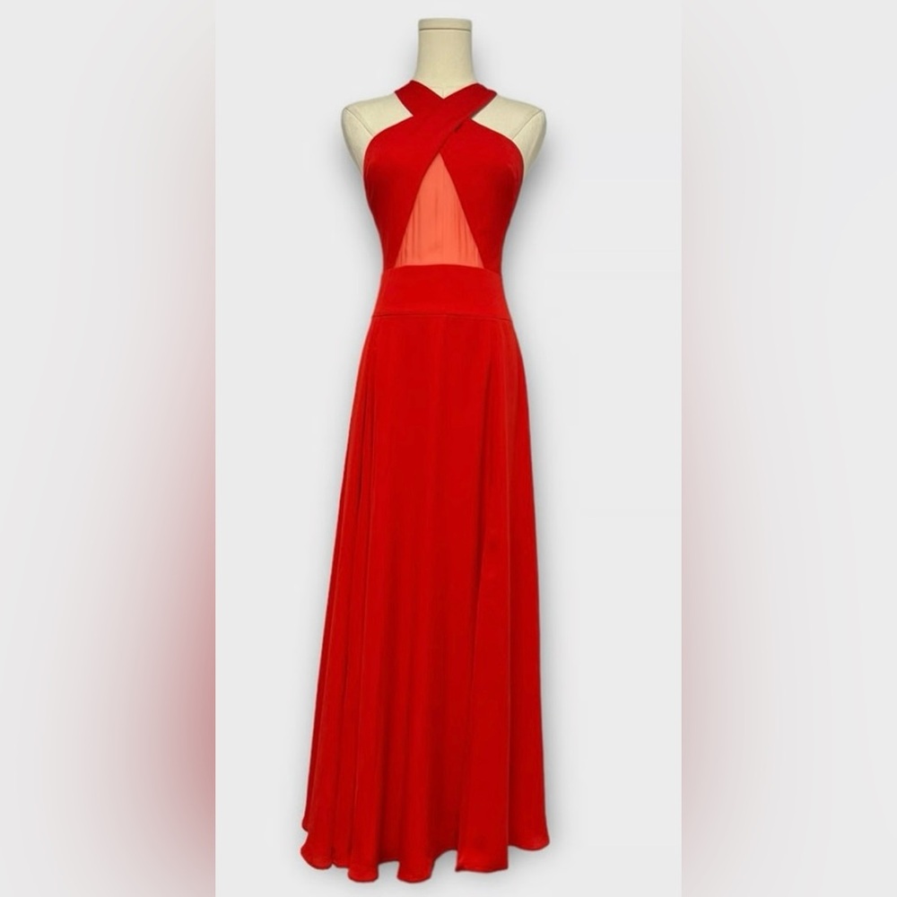 Fame and Partners Criss Cross Cutout Dress